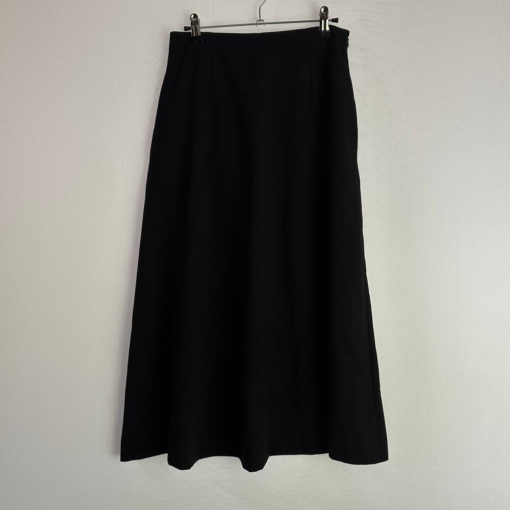 NWT‎ Alysi Chocolat Black New York Classic A-Line Midi Skirt Sz 4